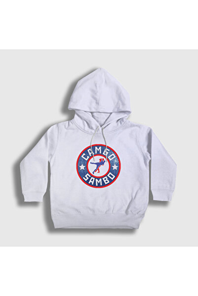 Presmono Φούτερ Unisex Παιδικό Λευκό Σύμβολο Ufc Mma Fighter Sambo με κουκούλα 583962tt