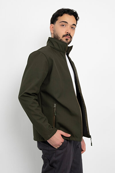 DAŞ ÜNİFORMA Softshell Inside Fleece Waterproof Standard Fit Jacket Windproof Full Zip Winter Unisex Coat