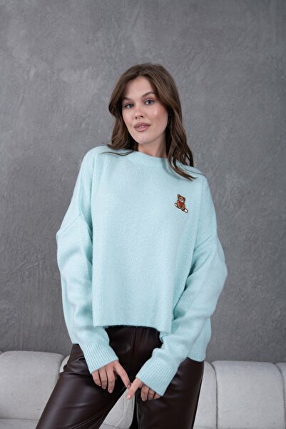 Noi Belis Oversized Soft Textured Oversized Knitwear Sweater Aw25Kz0114