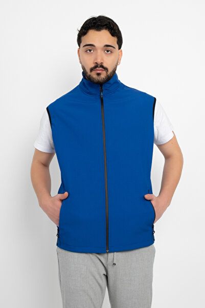 DAŞ ÜNİFORMA Unisex Shaved Anti-Pilling Fleece Vest with Pockets Standard Full Zipper Cold-Proof Fleece Vest