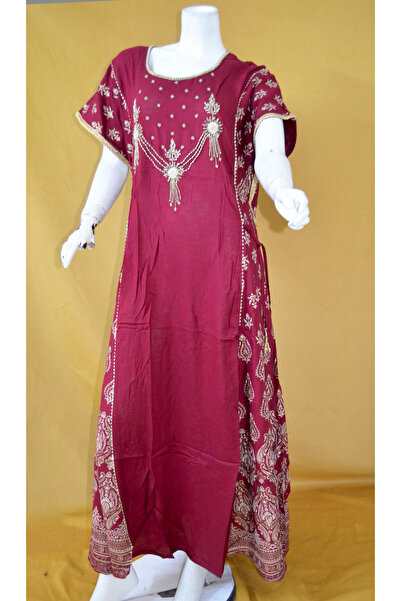 Zainah Elegant Embroidered Modest Jalabiya Dress for Women – Wide Bottom, Batwing Sleeves.