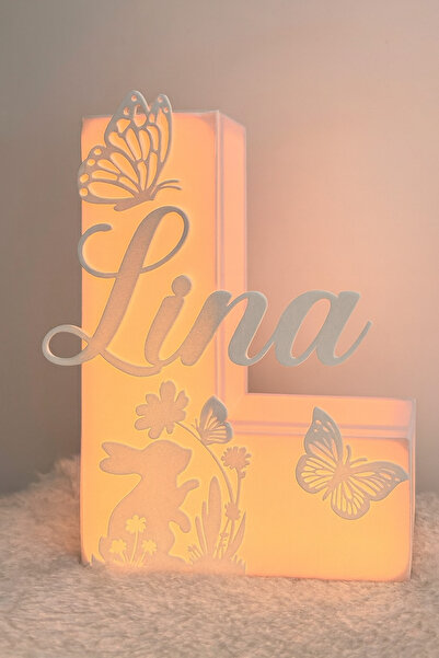 Butik Özel İsim Tasarımlı Masa Lambası Kişiselleştirilebilir Dekoratif Hediye...