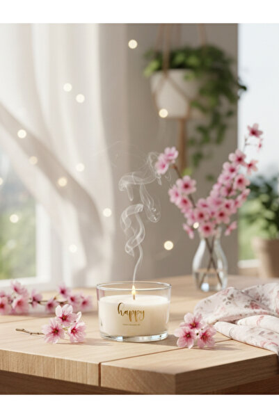 Gloria Candle Happy - Cherry Blossom Air | Japon Kiraz Çiçeği Kokulu Vegan Do...