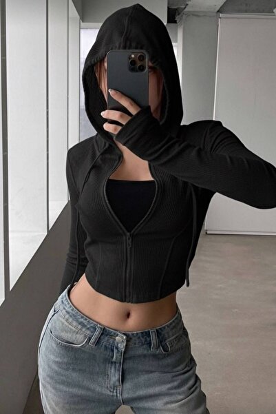 EDVESS Zipped Hooded Bluz