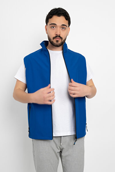 DAŞ ÜNİFORMA Unisex Shaved Anti-Pilling Fleece Vest with Pockets Standard Full Zipper Cold-Proof Fleece Vest