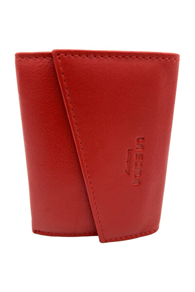 Micutz Women's Wallet Genuine Leather, Ergonomic Design, Billfold Pocket, La Scala Luxury, 10x13x3 cm, Red