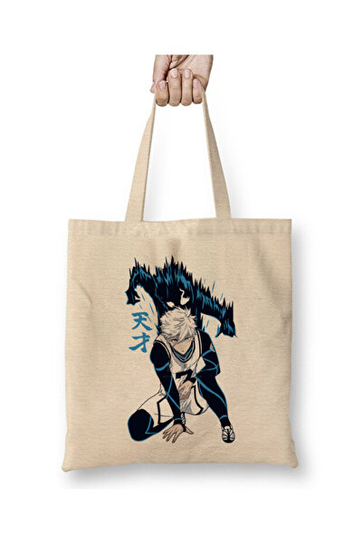 Toyaso Nagi Blue Lock White Cloth Bag Long Handle Shopping Bag Beach Bag