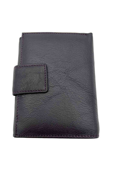 Micutz Women's Vertical Wallet Made of Genuine Leather, Ergonomic, 11x14cm, Purple Color