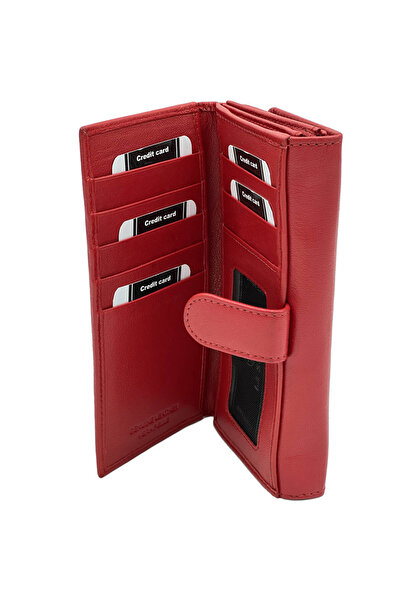 Micutz Women's wallet, made of genuine leather, 18x10x3 cm, Ferrari Red Color by Micutz