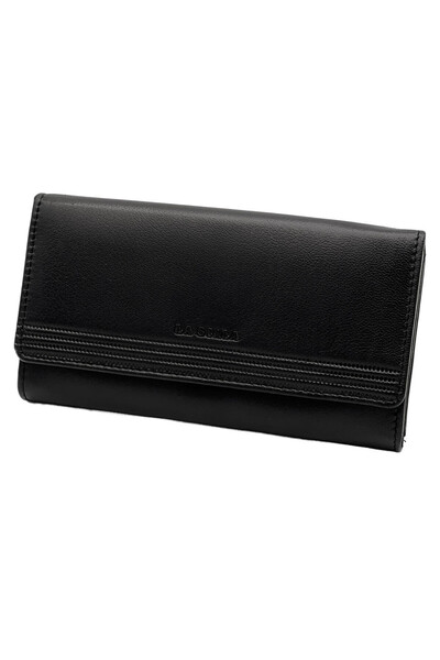 Micutz Women's wallet, made of genuine leather, 18x10x3 cm, Micutz La Scala Luxury Collection, Black Color