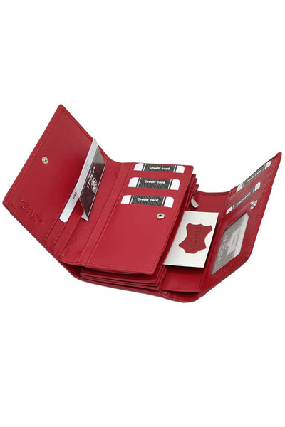 Micutz Women's wallet made of Micutz® Premium Natural Leather, La Scala Luxury Collection, 15x10x4cm, Red