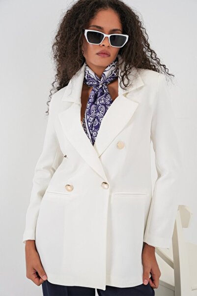 COjans Double-Breasted collar blazer jacket 0722 - white