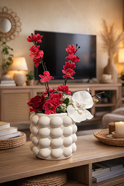 SZN HOME DESİGN Büyük Bubble Sukulent Ve Yapay Çiçek Vazosu 15X12 Cm