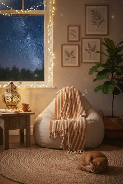 Limitless Natural Cotton, Soft Single Pique, Sofa Cover, Multi-Purpose Cover 160X220 Cm.