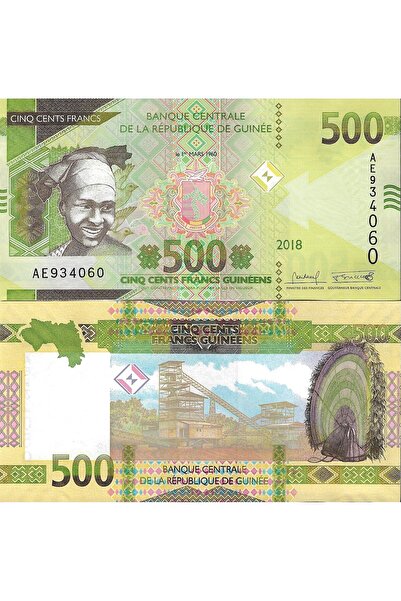 emir koleksiyon coin & paper collection Yeni Gine 2018 Yılı 500 Francs Yabanc...