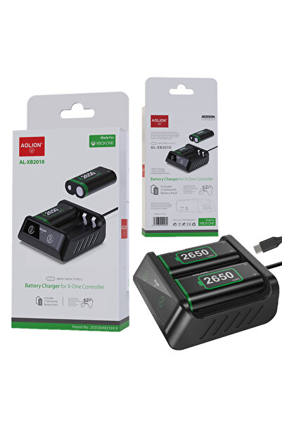 Generic 2×2650mAh Rechargeable Battery Packs, Fast Charging Dock for Xbox One/Series X/S