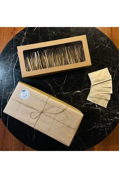 alazpack ambalaj 85 Pieces of Disposable Wet Wipes – Kraft Unprinted – Practical Set with Gift Packaging