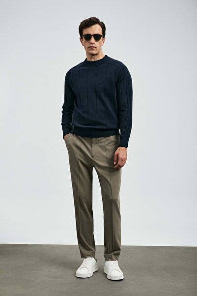 Lufian 112190329 Simon Smart Men's Chino Pants Slim Fit Men's Pants Toprak