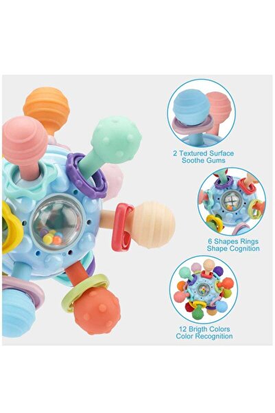 GENERAL'S Baby Montessori Sensory Teething Toy - Food Grade Silicone, 0-18 Months