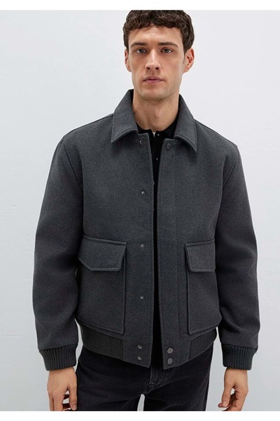 Mavi M0110658-80023 Wool Blend Jacket Men's Jacket Gray