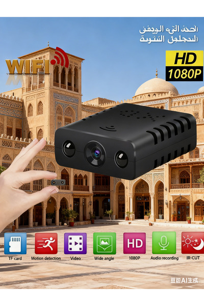 Philips 1080P Full HD Night Vision Wireless Mini Hidden Webcam - WiFi Motion Detection Non-Battery