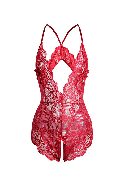 Sthxyfaith Womens crotchless lingerie outfits Lace Chemise Sleepwear Babydoll Nightgown Teddy plus size