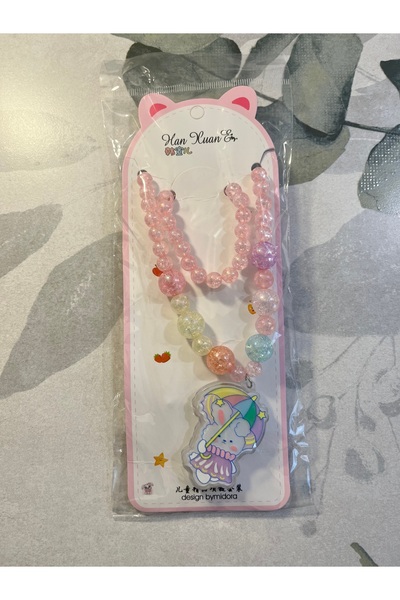 Bi Toka Kids Store Işıklı Karışık Çizgi Karakter Figürlü Boncuk Kolye ve Bile...