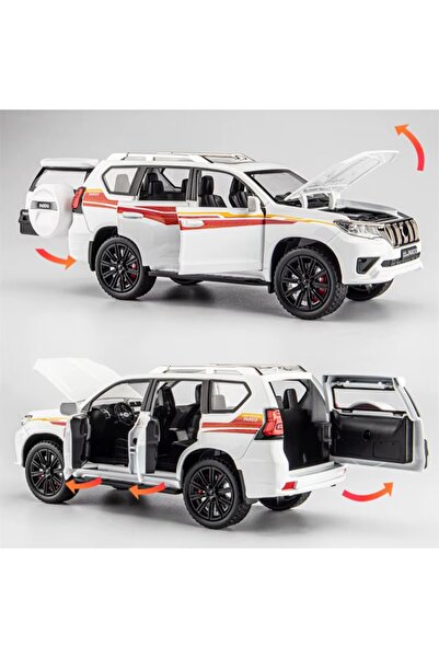 hadiat altifl مجسم سياره حديد نموذج مصغر للعبة تويوتا لاند كروزر برادو (Toyota Land Cruiser Prado