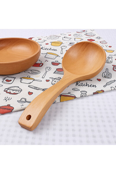 BLUE SİDE Doğal Bambu Pinterest Stil Bambu Mutfak Yemek Kepçesi