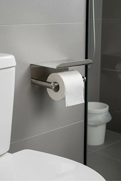 bulut art 3-Piece Stainless Steel Adhesive Towel Rack and Toilet Paper Holder |   Installation Without Drilling Moisture Resistant