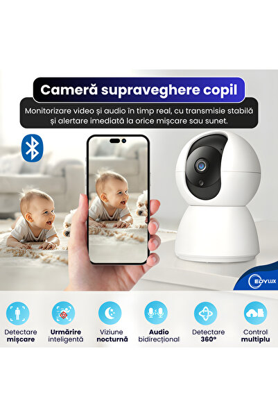 EDYLUX Baby Monitor EDYLUX®Smart, baby/child monitoring, Wireless, FullHD