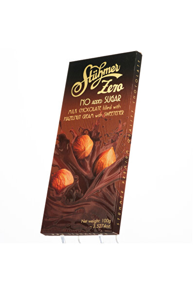 Stühmer Ciocolata cu lapte fara zahar cu alune de padure 100g- PRODUSA DE CIOCOLATERIA STUHMER