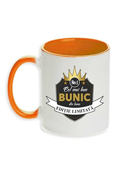 CRD PRINT Personalized mug with "Best Grandpa" print, Orange, Ceramic, 330 ml