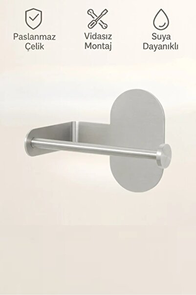 bulut art Paslanmaz Çelik Yapışkanlı Tuvalet Kağıdı Askılığı | Delmeden Monta...