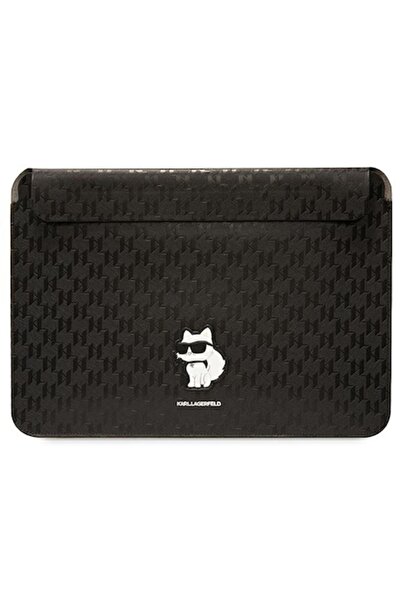 Karl Lagerfeld 14" Laptop Sleeve, Black Faux Leather
