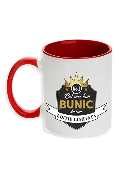 CRD PRINT Personalized mug with print "Best Grandpa", Red, Ceramic, 330 ml