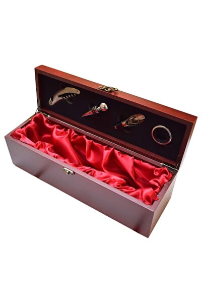 Ems Wooden wine bottle box with 4 accessories included