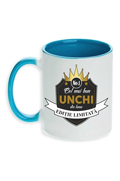 CRD PRINT Personalized mug with 'Best Uncle' print, Blue, Ceramic, 330 ml