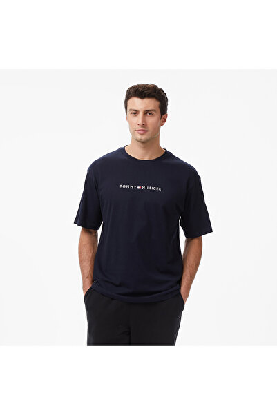 Tommy Hilfiger Logo Erkek Lacivert T-Shirt