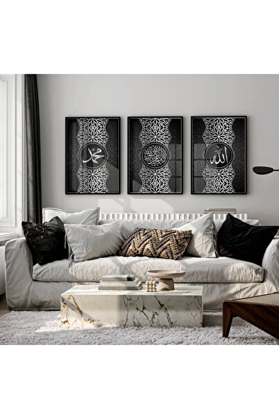 bestablo 3 Parça Çerçeveli Kelime-i Tevhid , Allah(c.c),Hz.Muhammed(sav.) Ahş...