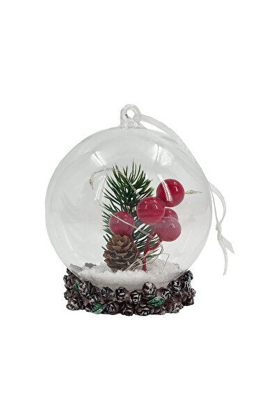 Christmas Magic Glass Decoration with Light 10x10x11cm