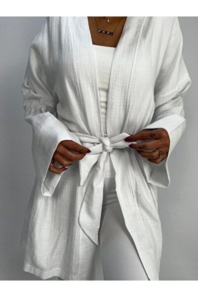 UNBOX Linen White Cardigan