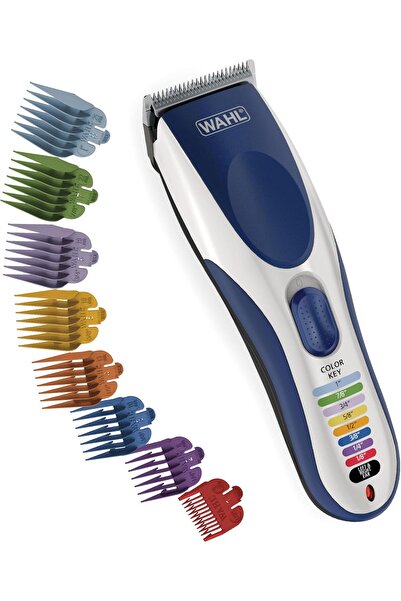 Wahl Color Pro Rechargeable Cordless Hair Clipper, White/Blue, Model 9649P