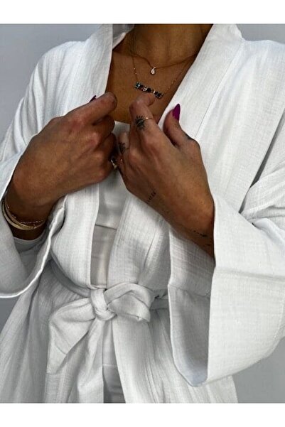 UNBOX Linen White Cardigan