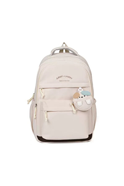 MACINS School Backpack Waterproof Book Bag with Doll Pendant for Teen Girls Kid Students Elementary