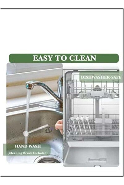 Generic 4-Inch Clear Glass Drinking Straws 8-Piece Set with Cleaning Brush