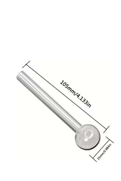 Generic 4-Inch Clear Glass Drinking Straws 8-Piece Set with Cleaning Brush