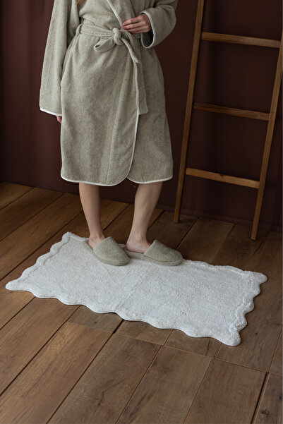 İrya Scallop Single Bath Mat Bamboo 60X100 Ecru