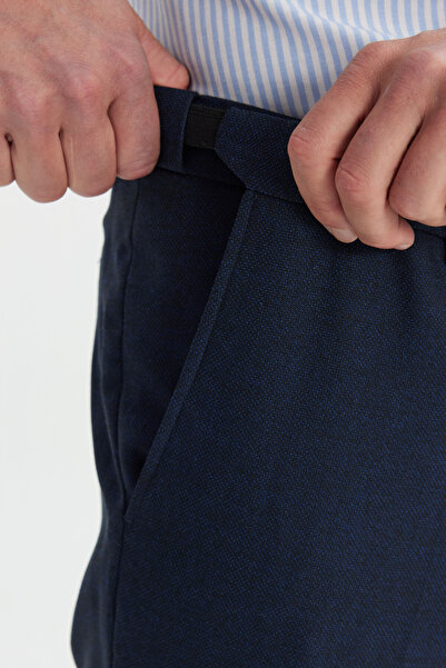 ALTINYILDIZ CLASSICS Ανδρικό κλασικό παντελόνι με άνετη εφαρμογή, με μοτίβο μάτια πουλιού, ελαστική μέση και πλαϊνές τσέπες