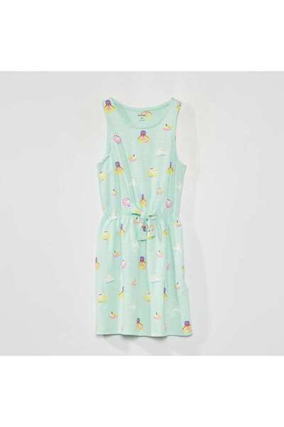 KİABİ Fitted dress with stylish print GREEN